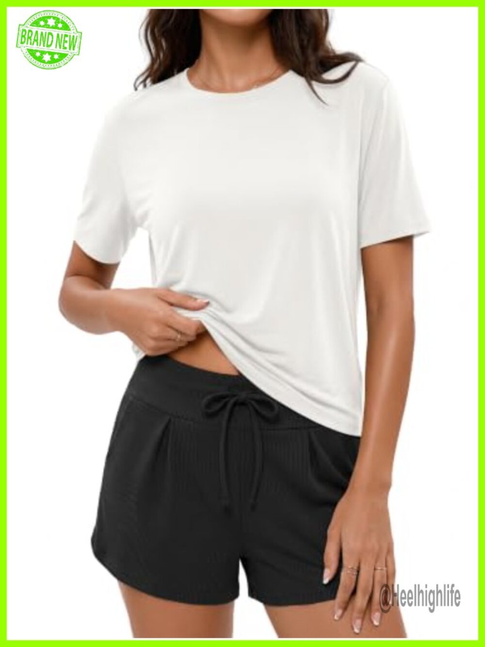 Modal Soft Short Sleeve Crew Neck Yoga Workout T-Shirt Relaxed Fit